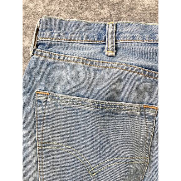 Levi Strauss 501 Jeans Mens 38 waist 32 inseam Button Fly Wide Leg Boot Denim - Picture 9 of 10